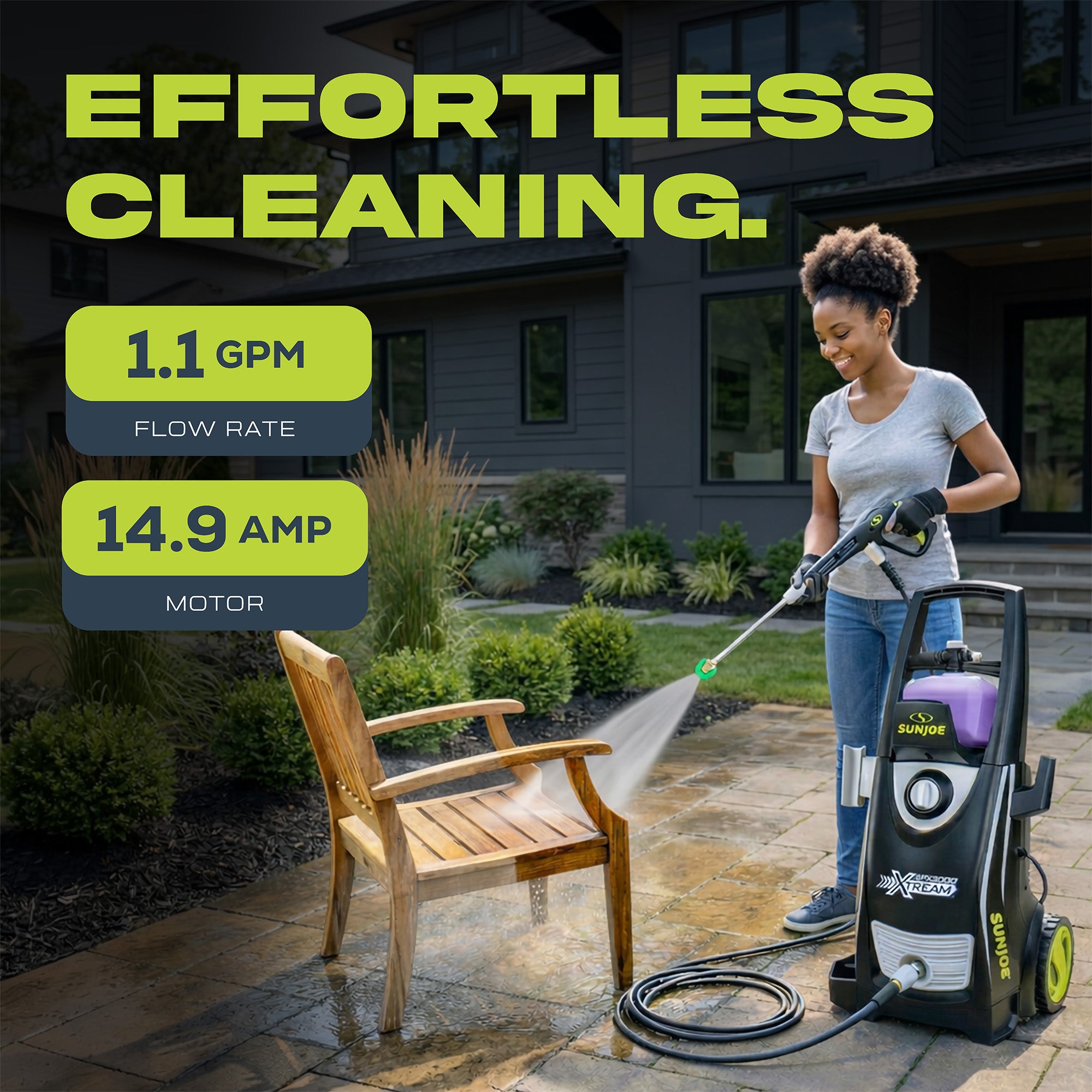 Sun Joe XTREAM Clean Electric Pressure Washer w/Wand, SPX3000-XT, PWMA Certified