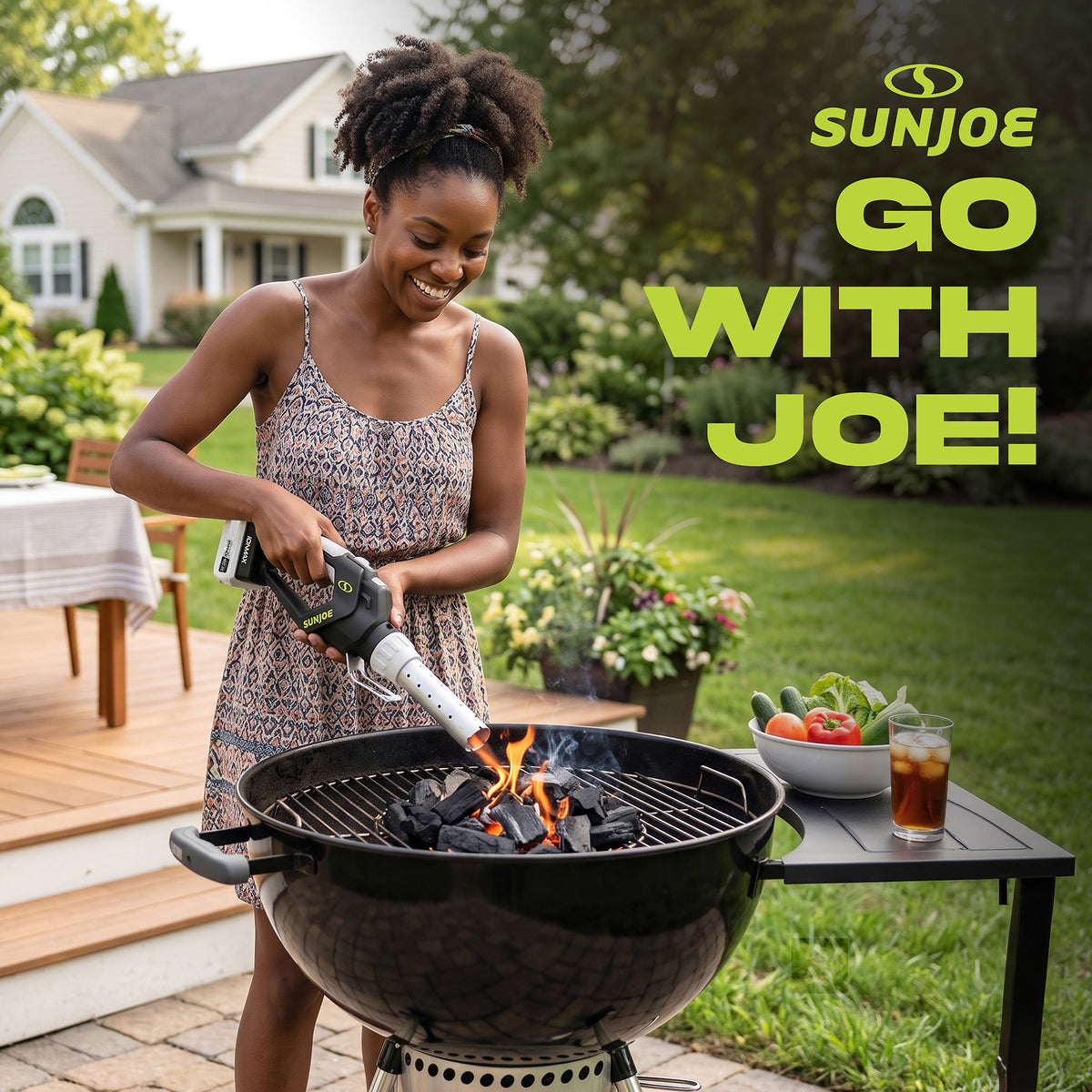 Sun Joe 24V Cordless Electric Fire Starter for Charcoal BBQ Grills (Open Box)