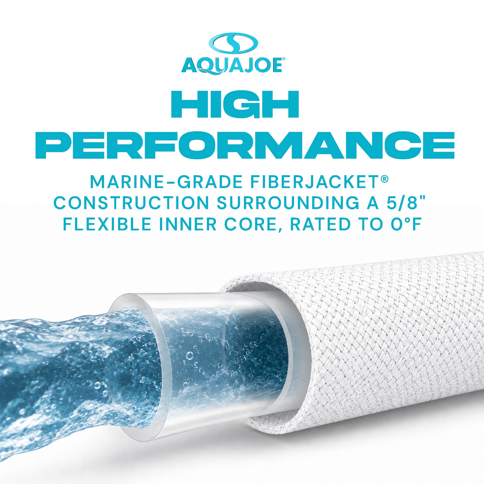 Aqua Joe 50 Foot Expandable RV Hose with Flexible Fiber Jacket, AJFJH50-58-RV - VMInnovations