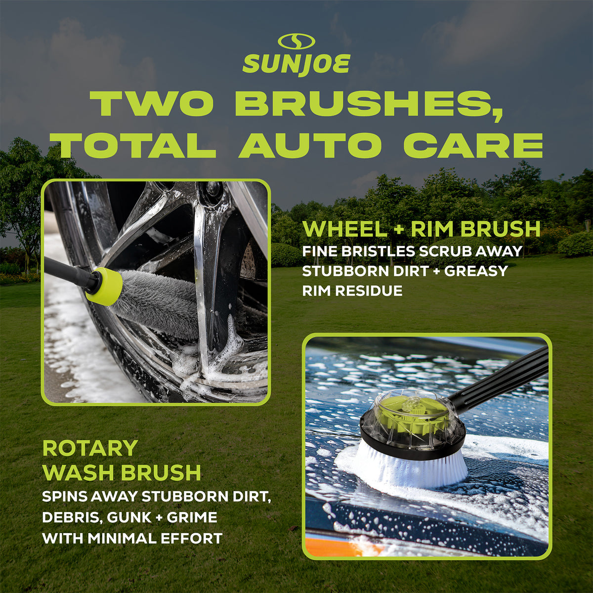 Sun Joe Car Cleaning Accessory Kit Pressure Washer Brush Set, CCK (Open Box)