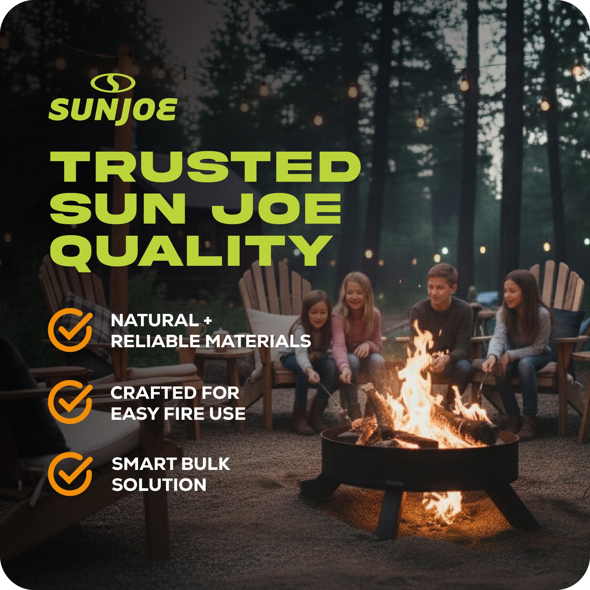 Sun Joe 40lb Fire Starter Sticks for Fireplace, Wood Stove & Grill (Open Box)