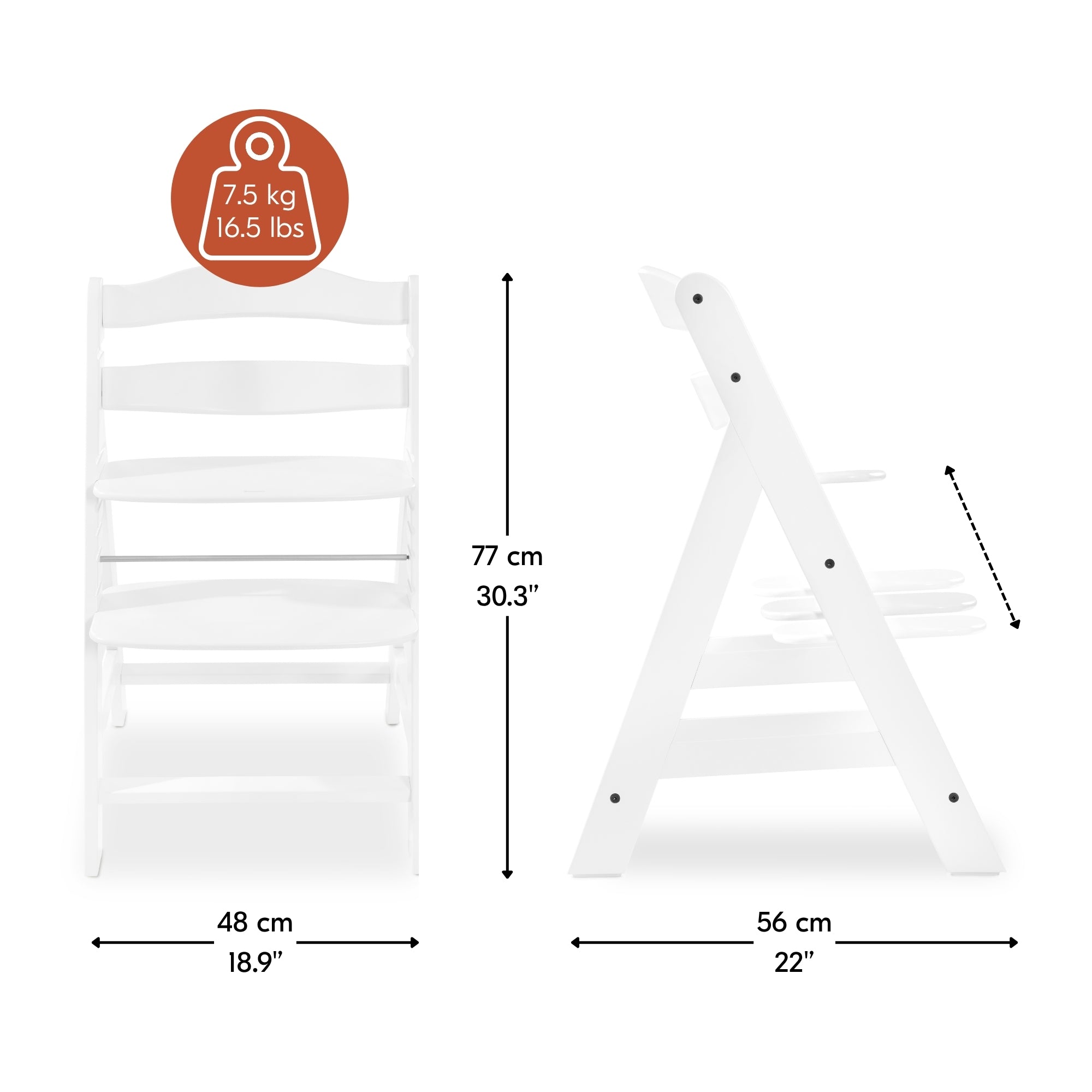 hauck Alpha+ Adjustable Booster High Chair and High Chair Tray Table, Grey - VMInnovations