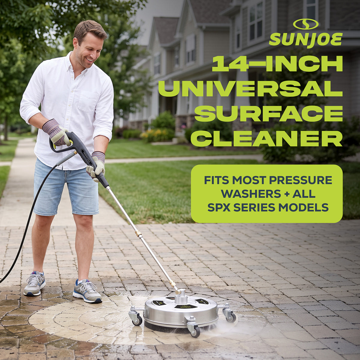 Sun Joe 14-Inch Universal Surface Cleaner Pressure Washer Attachment, SPX-SC14 - VMInnovations