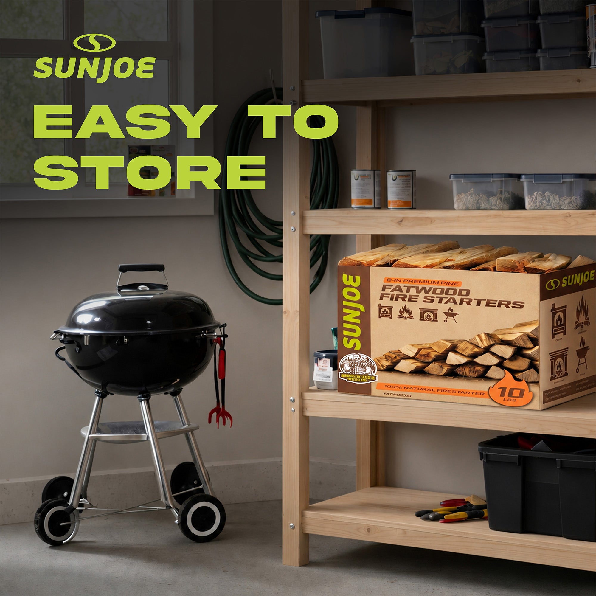 Sun Joe 10 Lb Fatwood Fire Starter Sticks for Fireplace, & Pits Use