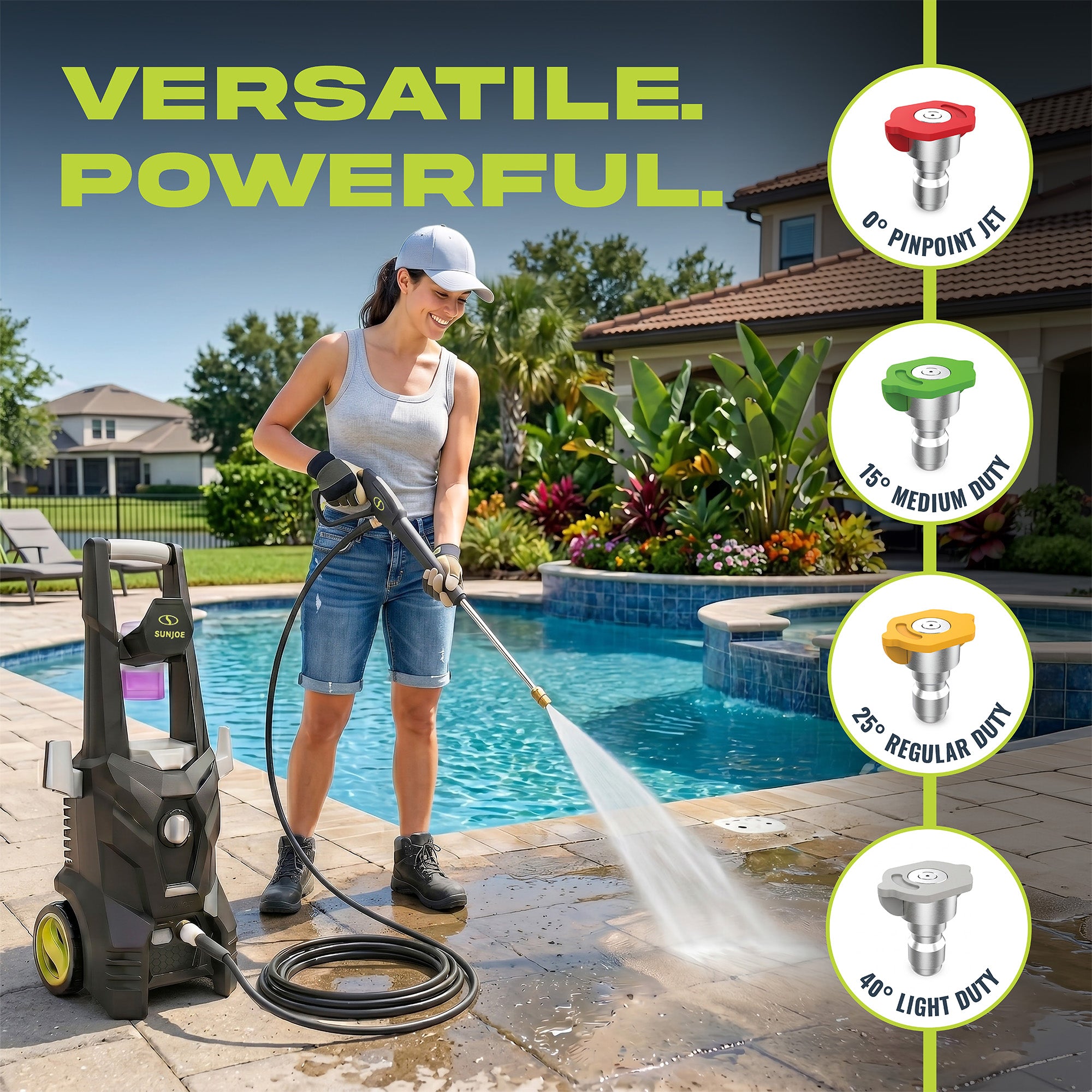 Sun Joe SPX100-GO 1300 Electric Pressure Washer | Portable, Lightweight | Includes Accessories | Ideal for Cars, Patios & Decks