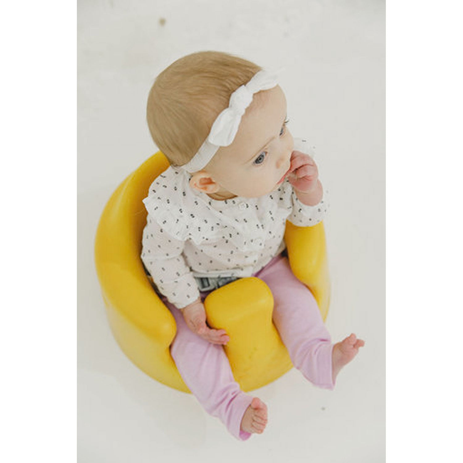 Bumbo Baby Infant Soft Foam Floor Seat with Play Top Tray Attachment, Mimosa