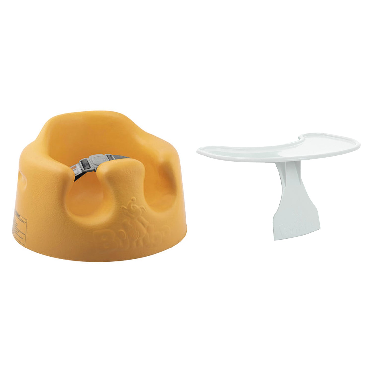 Bumbo Baby Infant Soft Foam Floor Seat with Play Top Tray Attachment, Mimosa