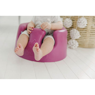 Bumbo Baby Infant Portable Foam Floor Seat with Play Top Tray Attachment, Grape