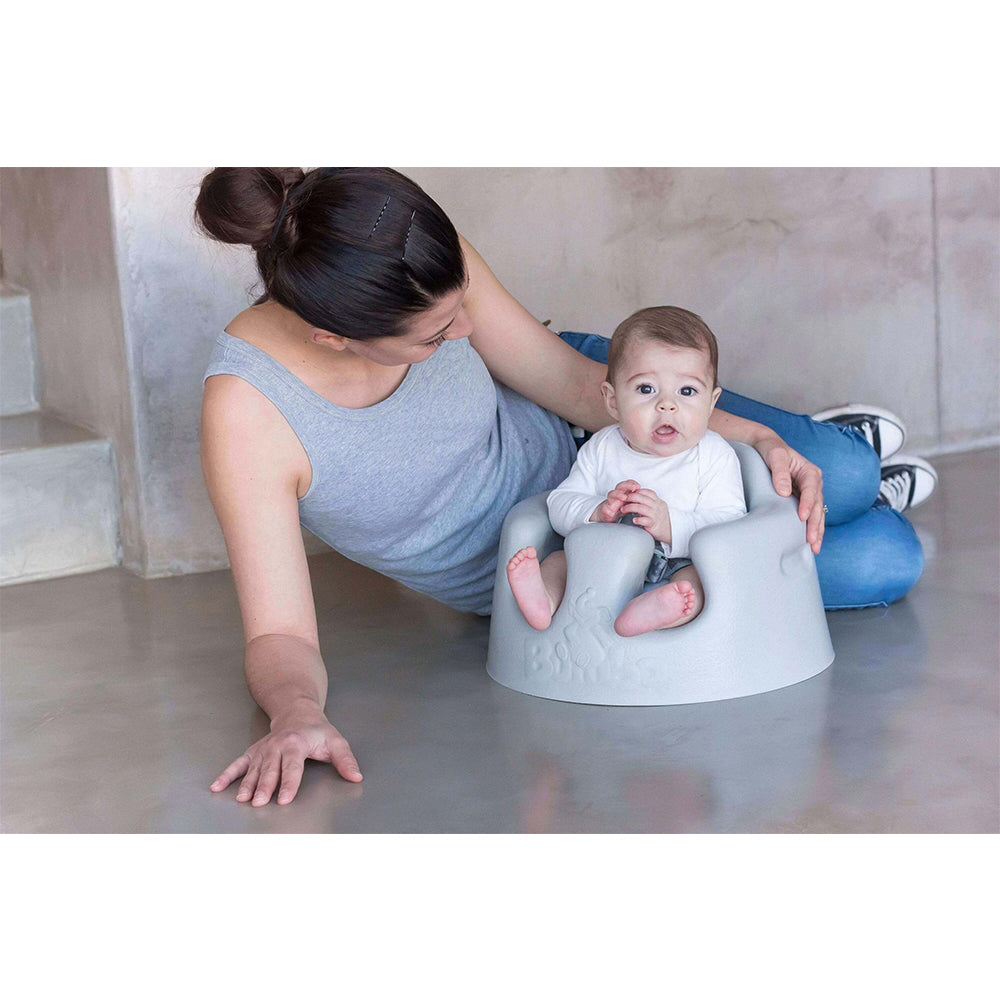 Bumbo Baby Infant Soft Foam Wide Floor Seat w/ 3 Point Adjustable Harness, Aqua