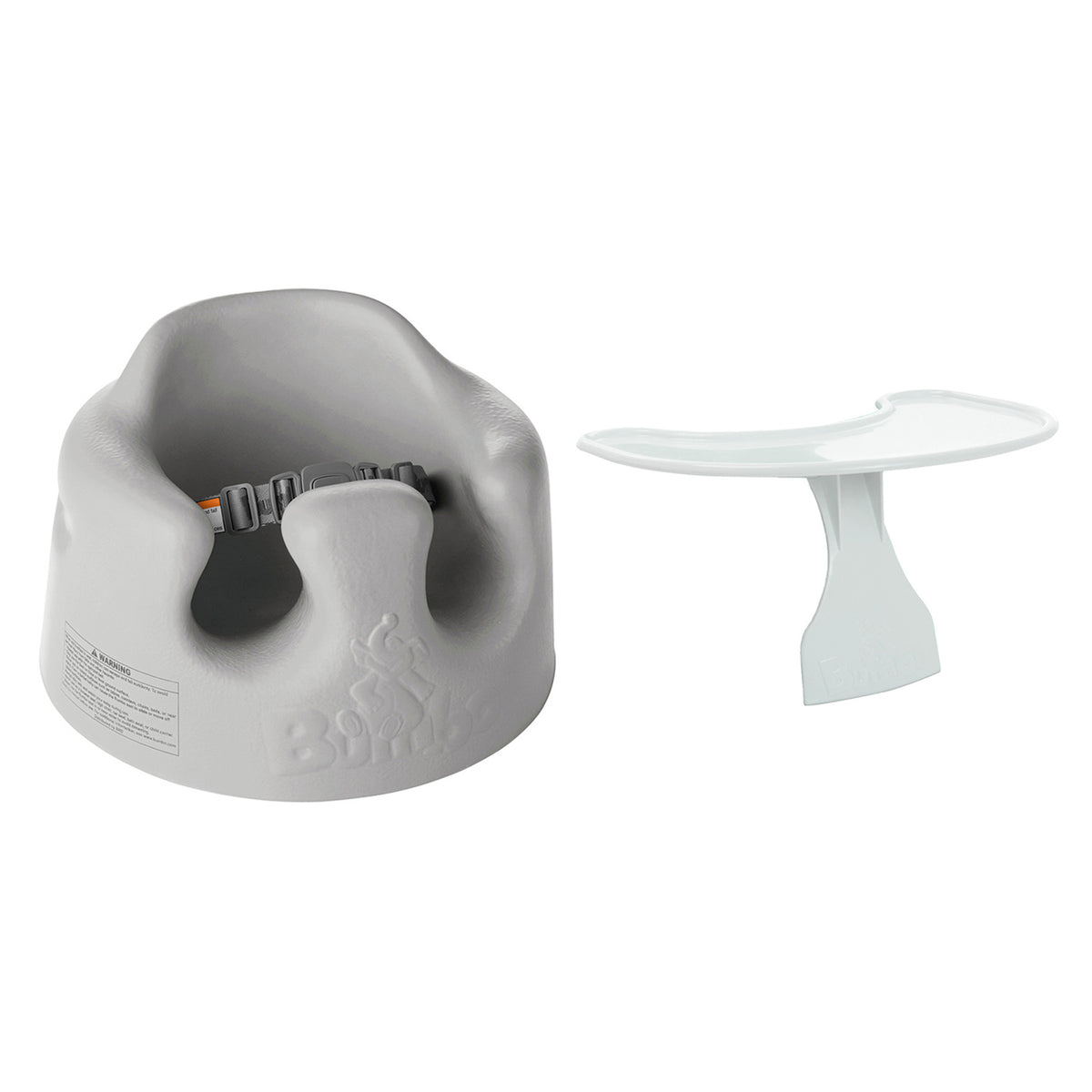 Bumbo Baby Infant Soft Foam Wide Floor Seat w/ Play Top Tray Attachment, Monsoon