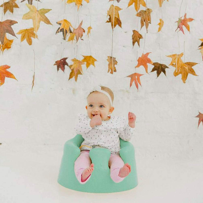 Bumbo Baby Infant Soft Foam Floor Seat w/ 3 Point Adjustable Harness, Duck Egg