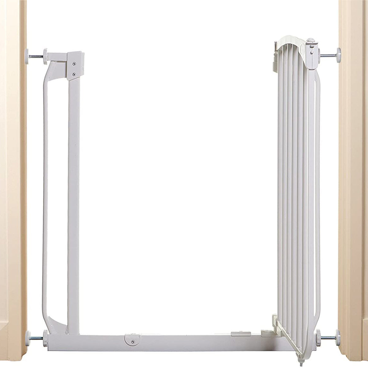 Bindaboo B1101 28 to 32 In Expanding Swing Close Baby and Pet Safety Gate, White - VMInnovations