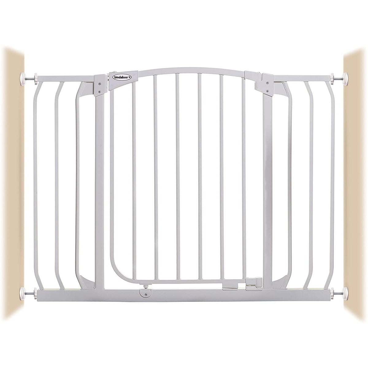 Bindaboo B1103 38 to 42.5 Inch Extra Tall Wide Swing Close Baby Pet Gate, White - VMInnovations
