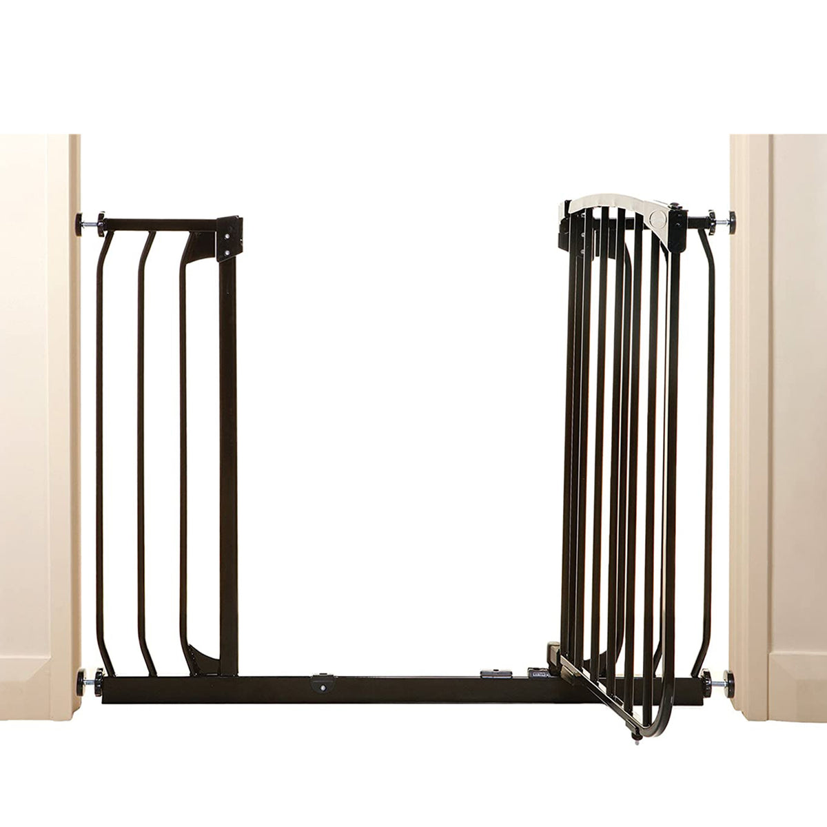 Bindaboo B1104 38 to 42.5 Inch Swing Close Baby and Pet Safety Gate, Black - VMInnovations