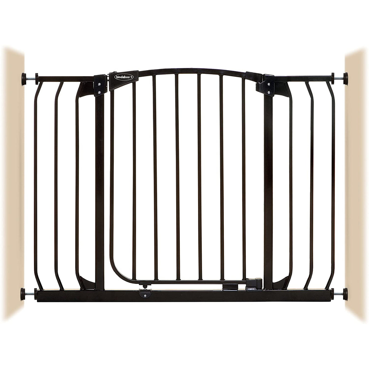 Bindaboo B1104 38 to 42.5 Inch Swing Close Baby and Pet Safety Gate, Black - VMInnovations