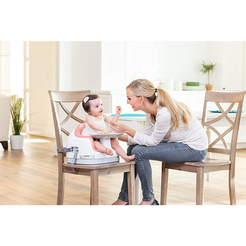 Bumbo Baby Toddler Adjustable Height 3-in-1 Non-Slip Booster Multi Seat, Magenta - VMInnovations