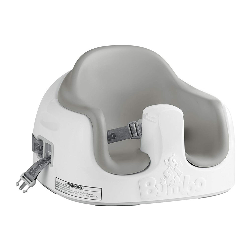 Bumbo Baby Toddler Soft Foam Multi Seat with Tray and Buckle Straps, Cool Gray