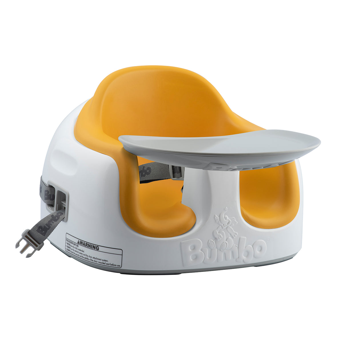 Bumbo Baby Toddler Soft Foam Multi Seat with Tray and Buckle Straps, Mimosa (For Parts)