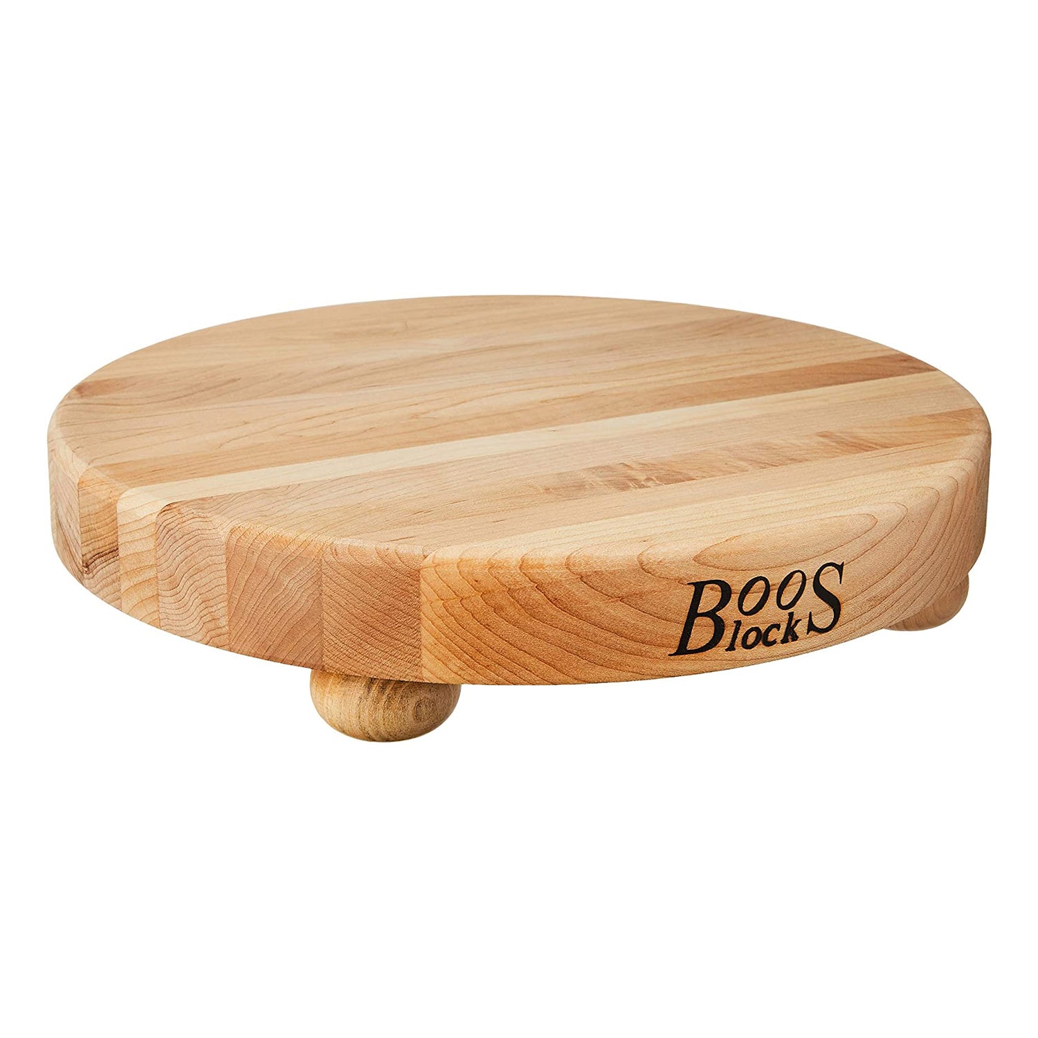 John Boos B12R Round Maple Wood Cutting Board w/ 3 Piece Care & Maintenance Set - VMInnovations