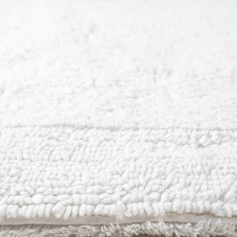 Grund Puro Organic Cotton 24 x 17 Inch Oval Reversible Luxury Bath Rug, White