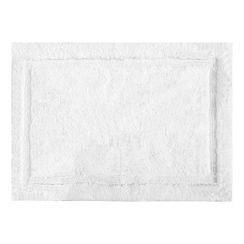 Grund Asheville Series 24 x 17 Inch Organic Cotton Non Slip Bathroom Rug, White