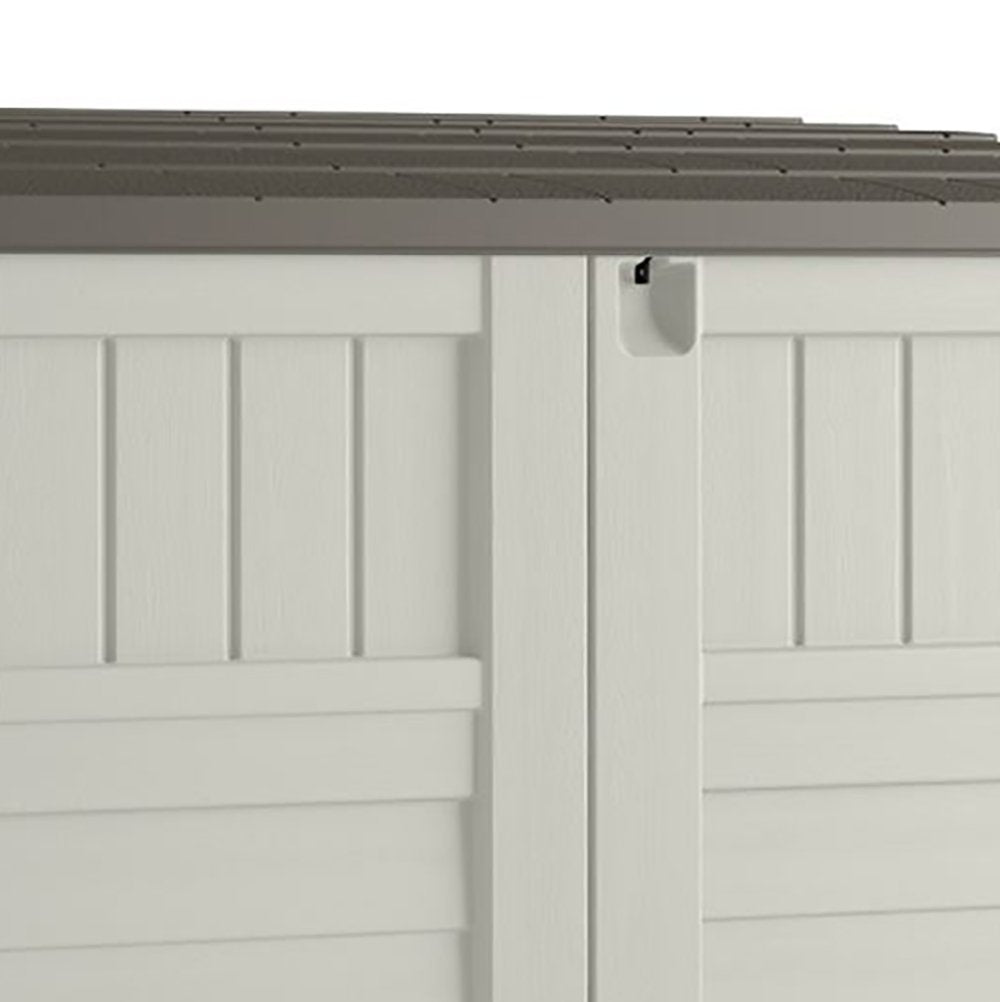 Suncast 34 Cubic Feet Horizontal Backyard Storage Stow Away Shed, Ivory (4 Pack) - VMInnovations