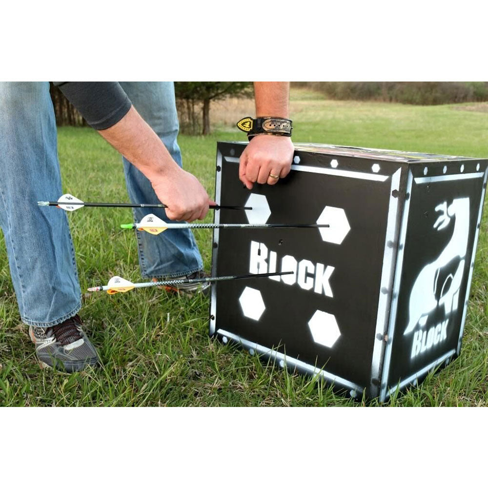 BLOCK XL 4 Sided High Density Core Vault Archery Arrow Target, Black (Used)