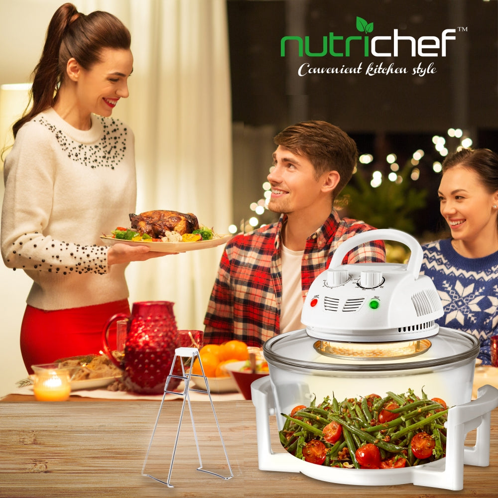 NutriChef PKAIRFR48 Kitchen Countertop 13 Quart Air Fryer Convection Oven - VMInnovations