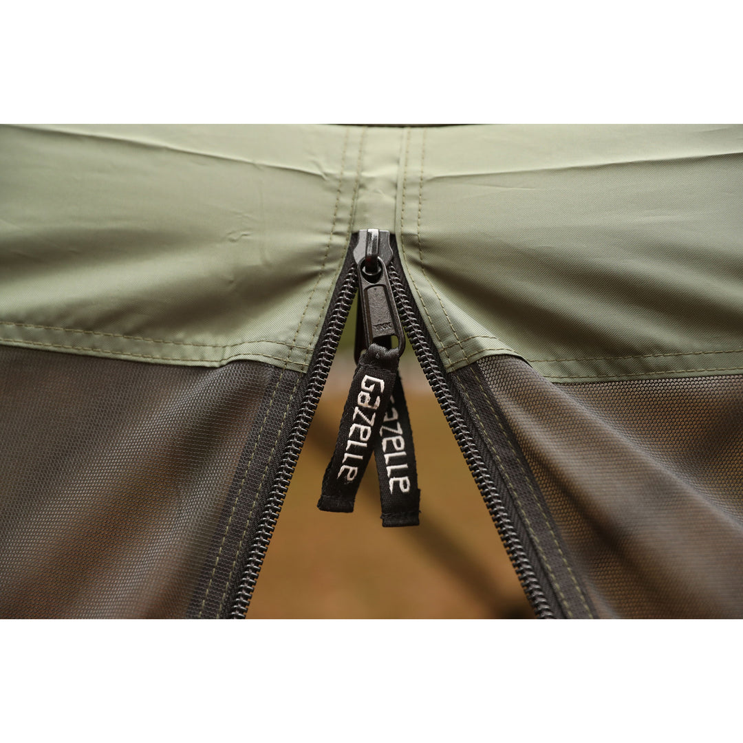 Gazelle Pop Up Portable 4 Person Camping Gazebo Day Tent w/ Mesh Windows (Used) - VMInnovations