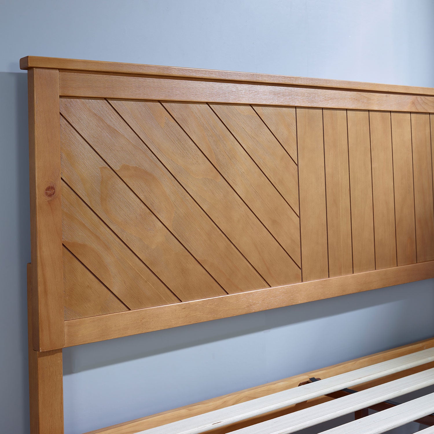 MUSEHOMEINC 12 Inch Wood Platform Bed Frame with Wooden Slats, Queen (Open Box) - VMInnovations