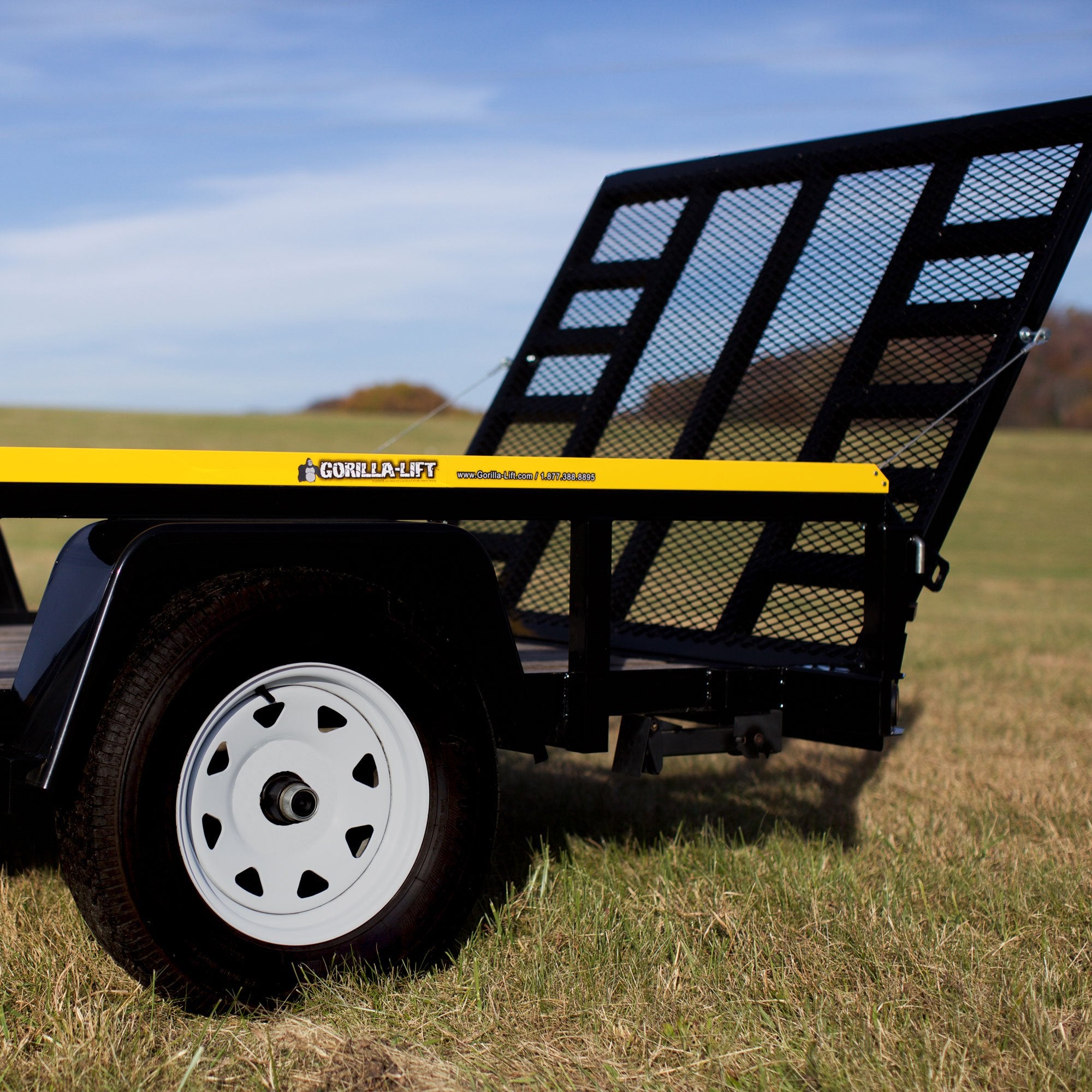 Gorilla Lift 2 Sided Tailgate Utility Trailer Gate & Ramp Lift System, (2 Pack) - VMInnovations