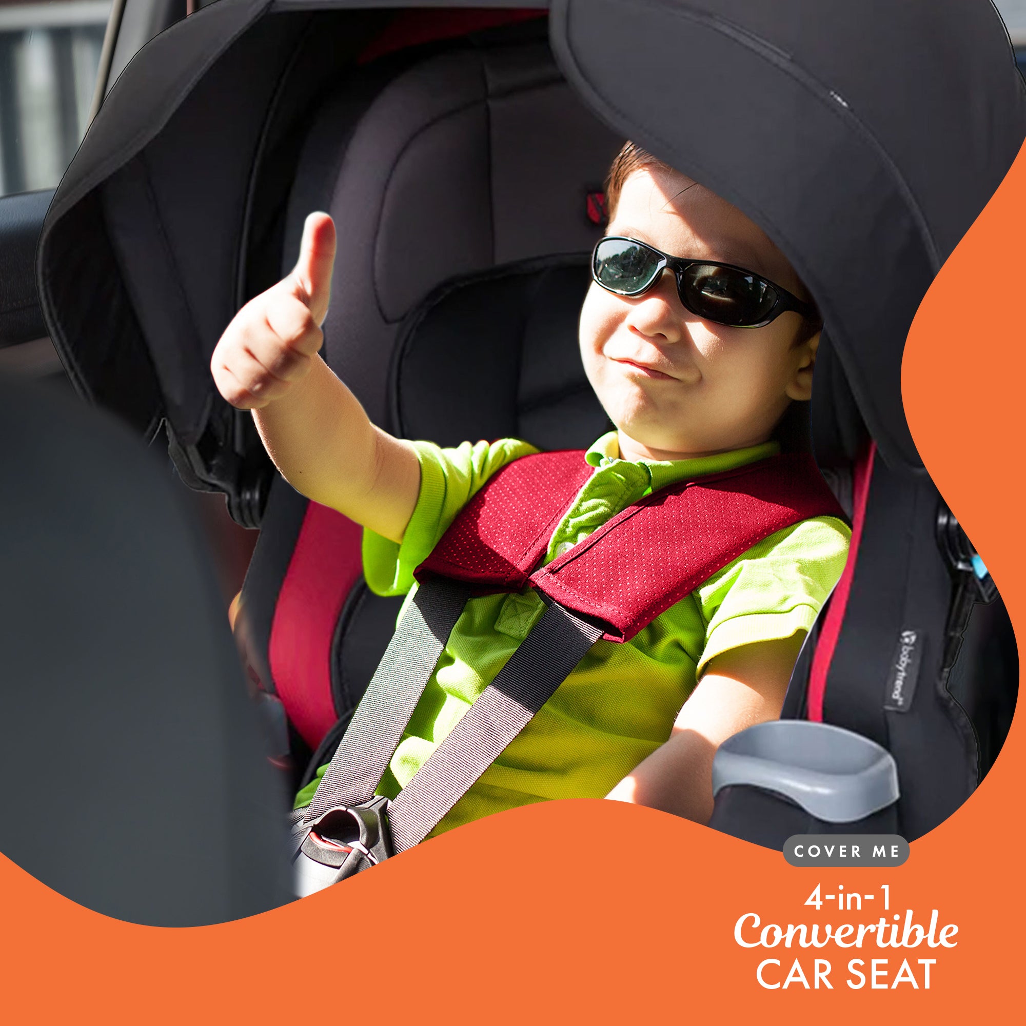 Baby Trend Cover Me 4 in 1 Convertible Car Seat w/ Canopy, Scooter (Open Box)