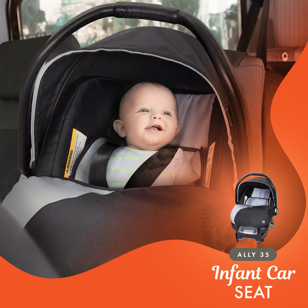 Baby Trend Sit N Stand Baby Double Stroller and 2 Infant Car Seat Combo, Stormy - VMInnovations