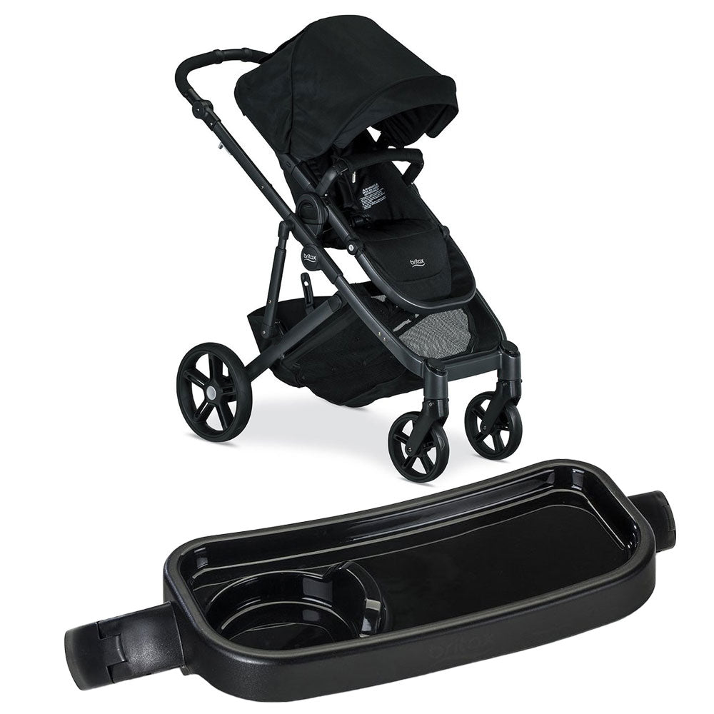 Britax U911905 B-Ready G3 Folding Baby Stroller w/ Child Snack Tray Accessory