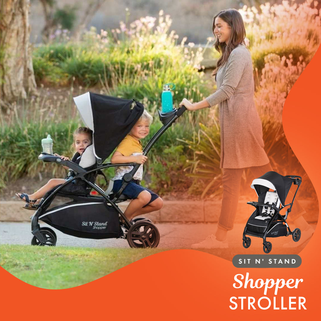 Baby Trend Sit N' Stand Stroller & EZ-Lift Plus Infant Car Seat, Modern Khaki - VMInnovations