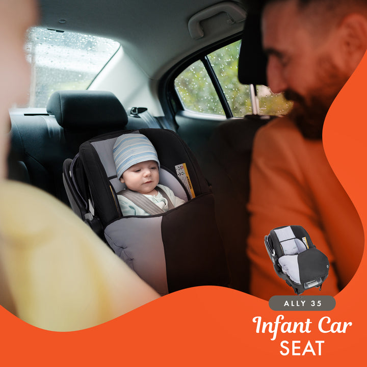 Baby Trend Sit N Stand Travel Double Baby Stroller and Car Seat Combo, Stormy - VMInnovations