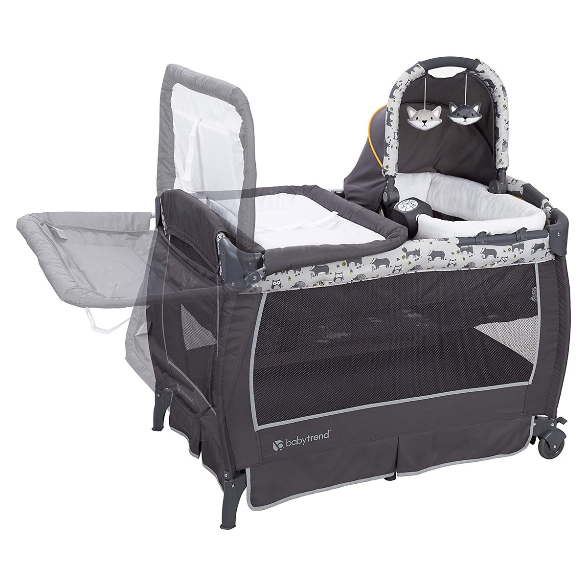 Baby Trend Unisex Deluxe Infant Twin Nursery Center, Goodnight Forest (Used)