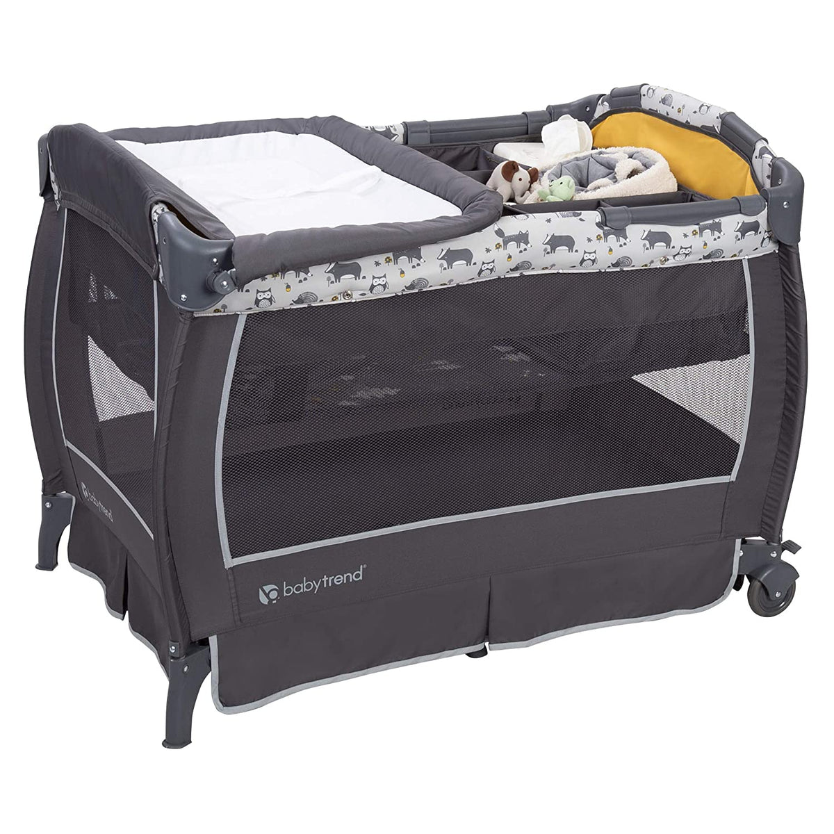 Baby Trend Unisex Deluxe Infant Twin Nursery Center, Goodnight Forest (Used)