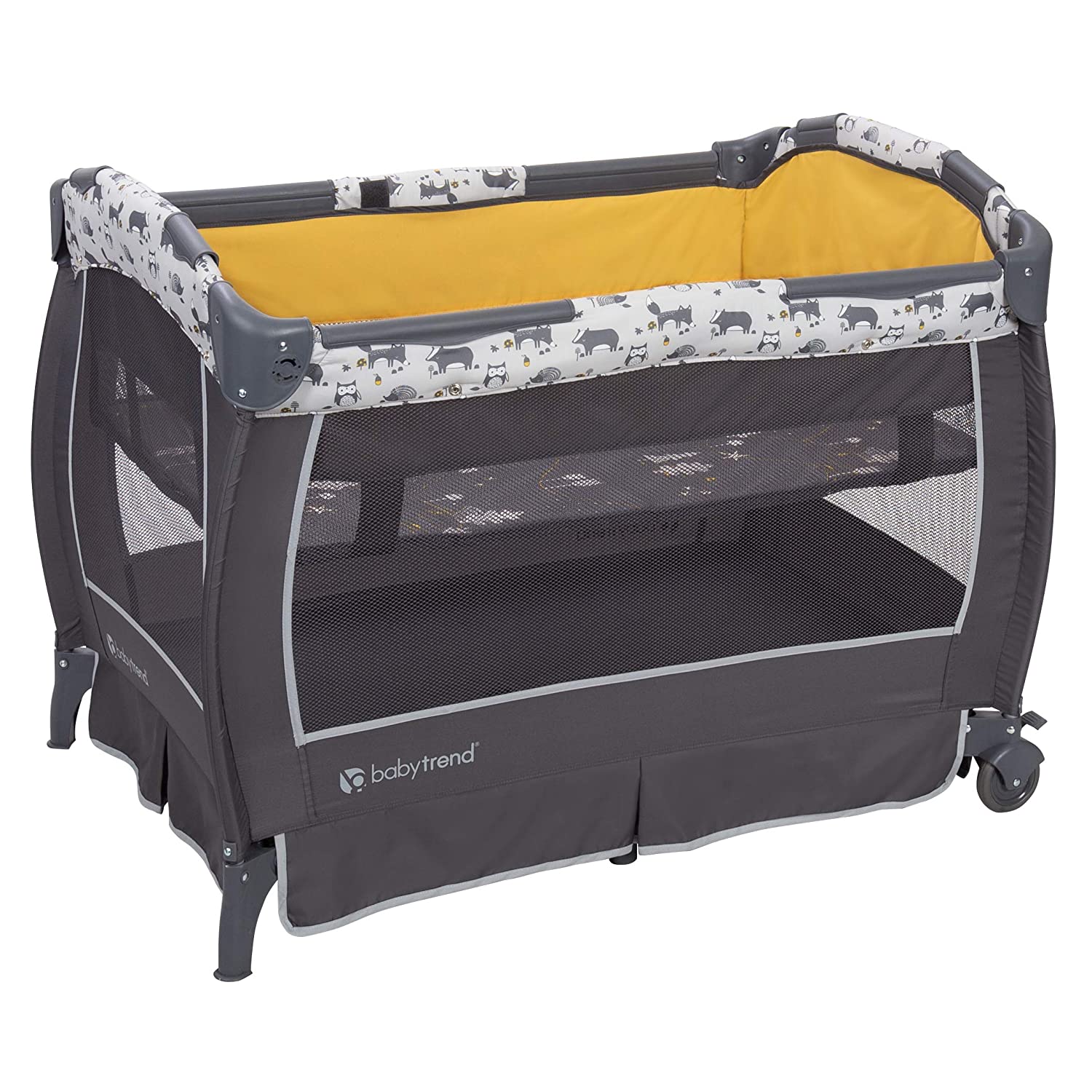 Baby Trend Unisex Deluxe Infant Twin Nursery Center, Goodnight Forest (Used)