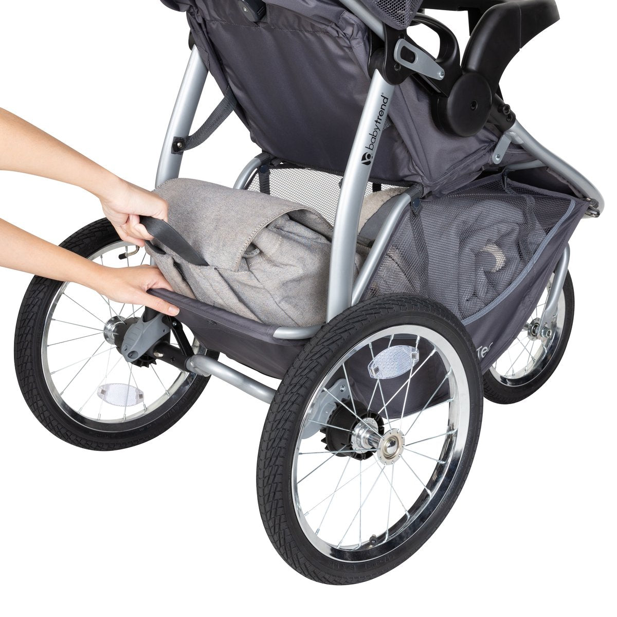 Baby Trend Race Tec Infant Baby Jogger Stroller Travel System, Gray (Open Box)