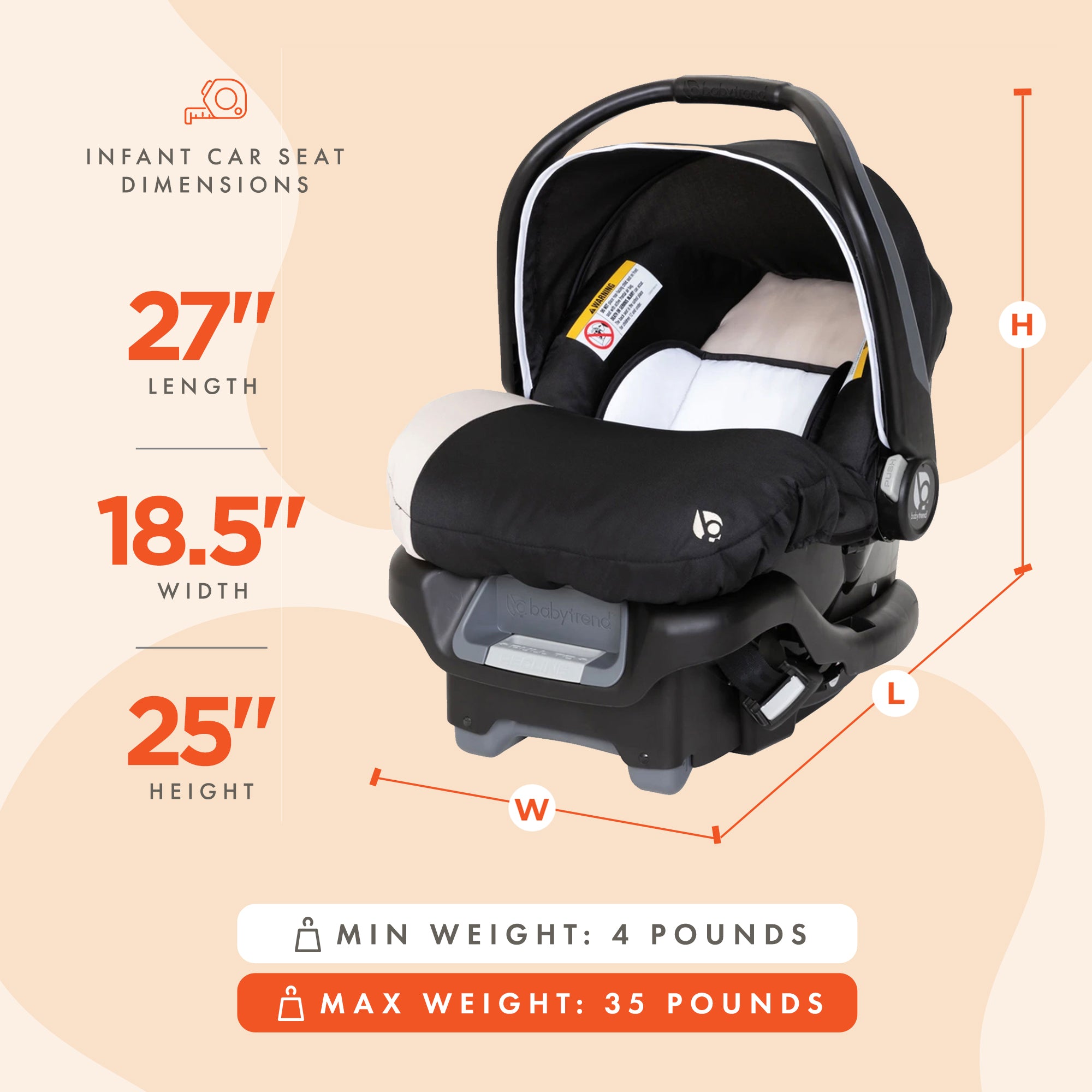 Baby Trend Ally Newborn Baby Infant Car Seat Travel System Cover, 2 Pack, Khaki - VMInnovations
