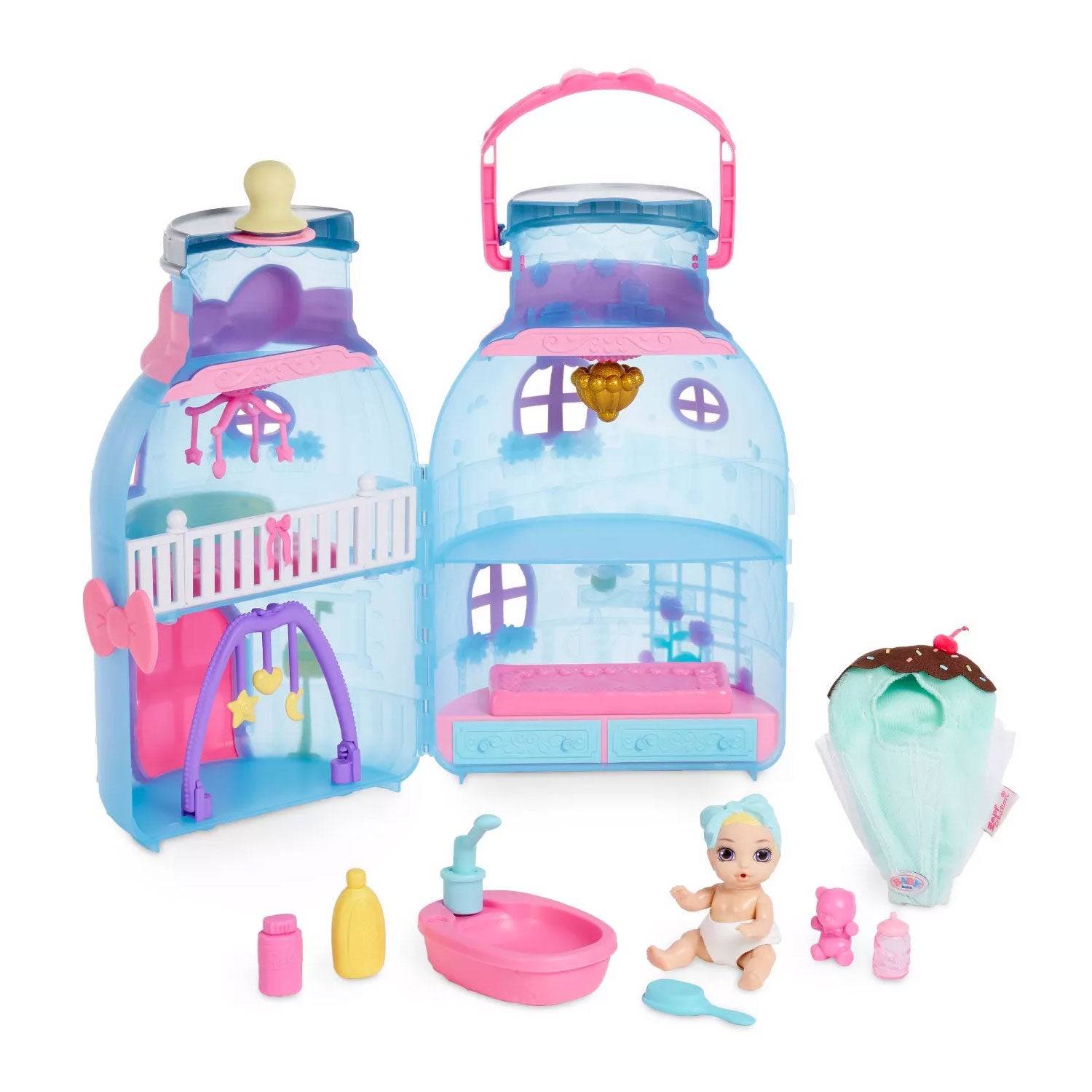 Baby Born 917264 Surprise Baby Bottle Dollhouse Toy with Exclusive Accessories