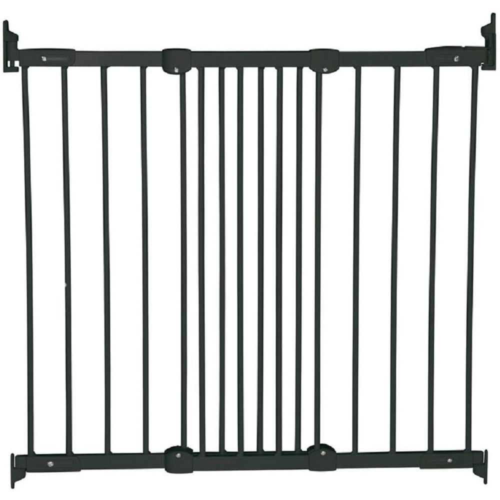 Scandinavian Pet FlexiFit Metal Adjustable 42 Inch Wall Mount Safety Gate, Black