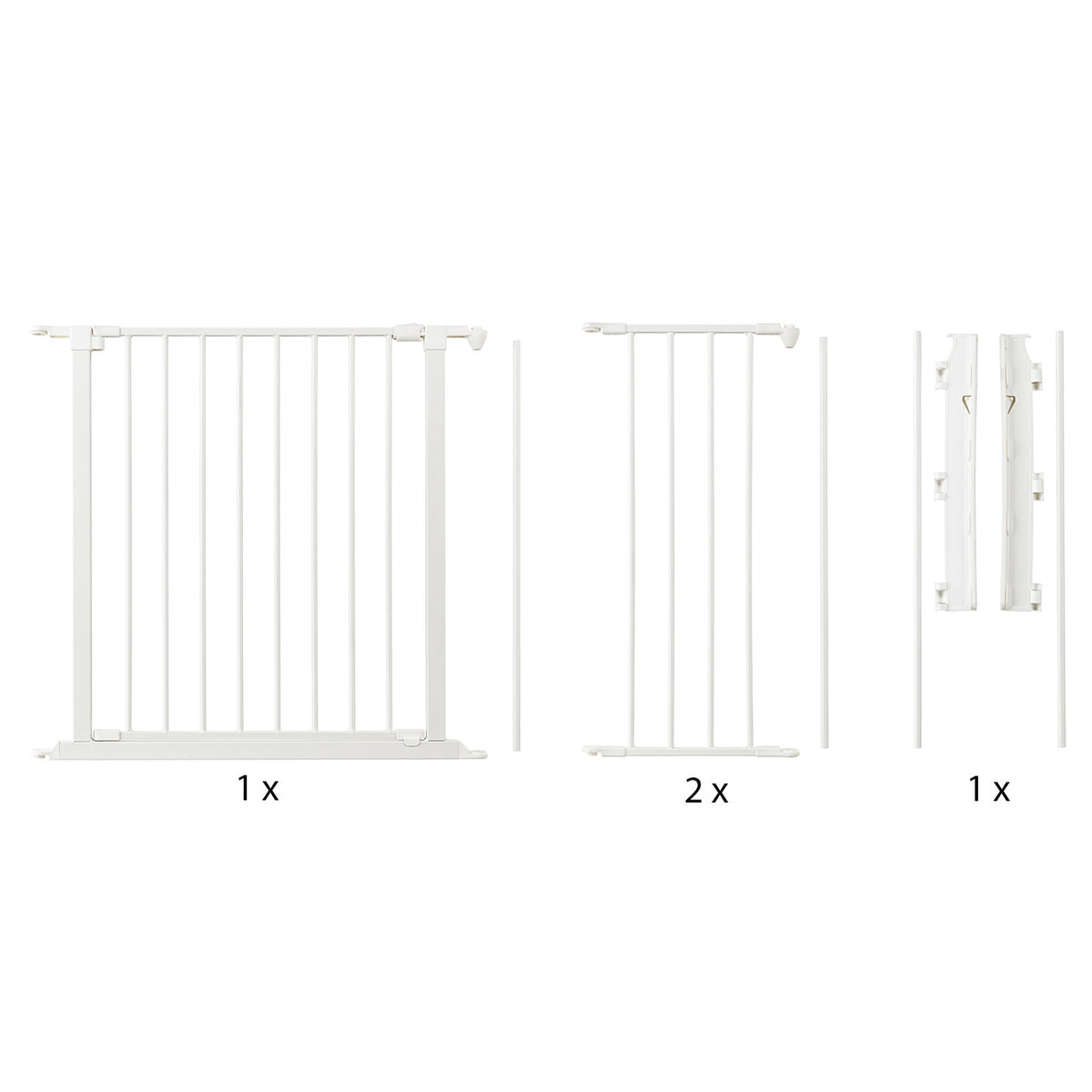BabyDan Flex Medium Adjustable 35-58 Inch Wall Mounted Baby Gate, White