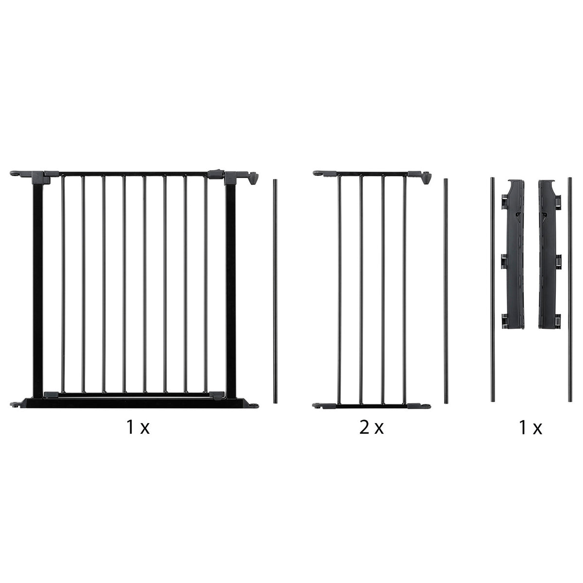 BabyDan Flex Medium 35-58 Inch Wall Mounted Baby Safety Gate, Black (Used)