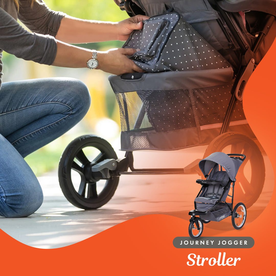 Baby Trend Travel System, Stroller and Car Seat Combo, Journey Jogger, Grey - VMInnovations