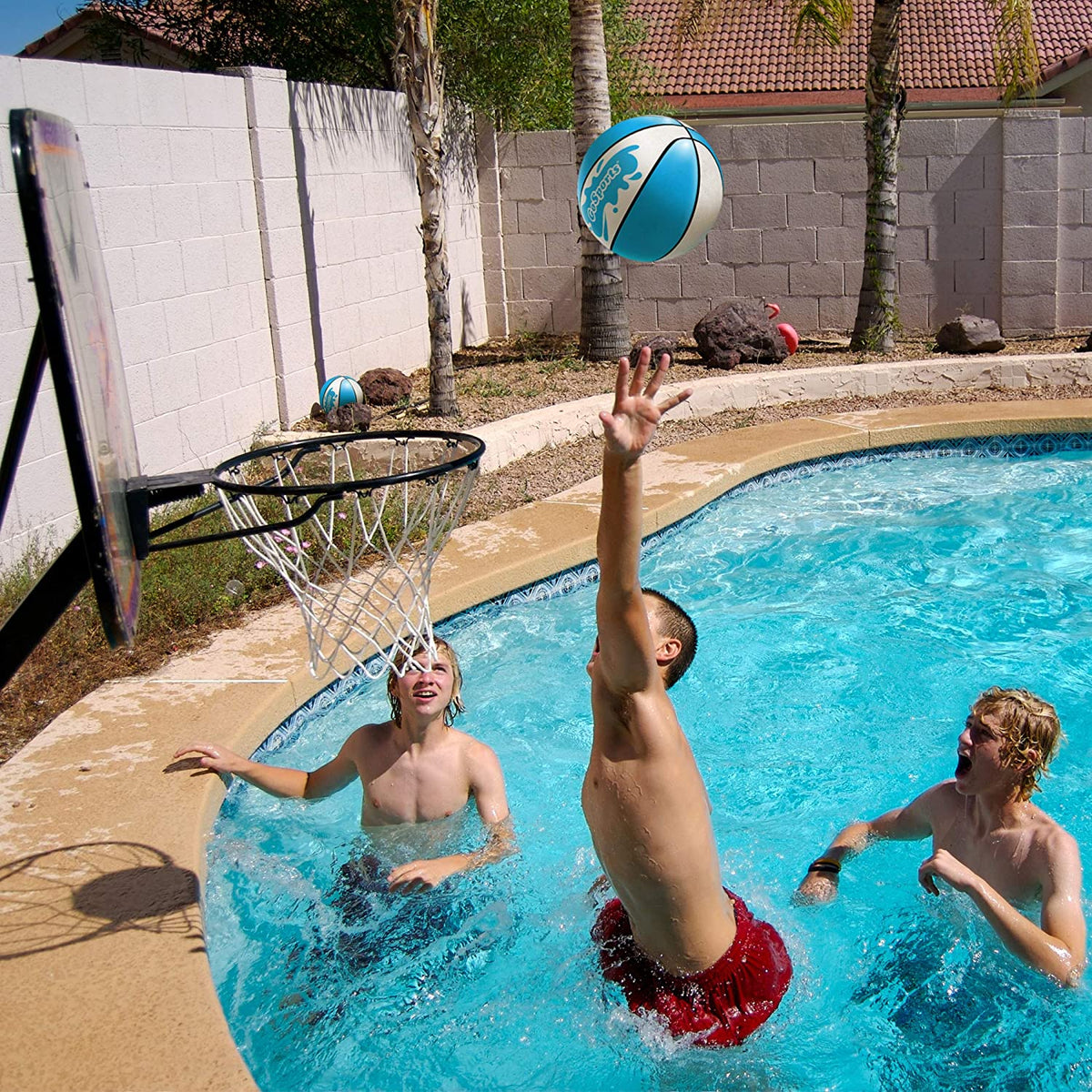 GoSports Water Basketball Anti Slip Pool Hoop Ball, Size 3 (2 Pack)(Open Box)