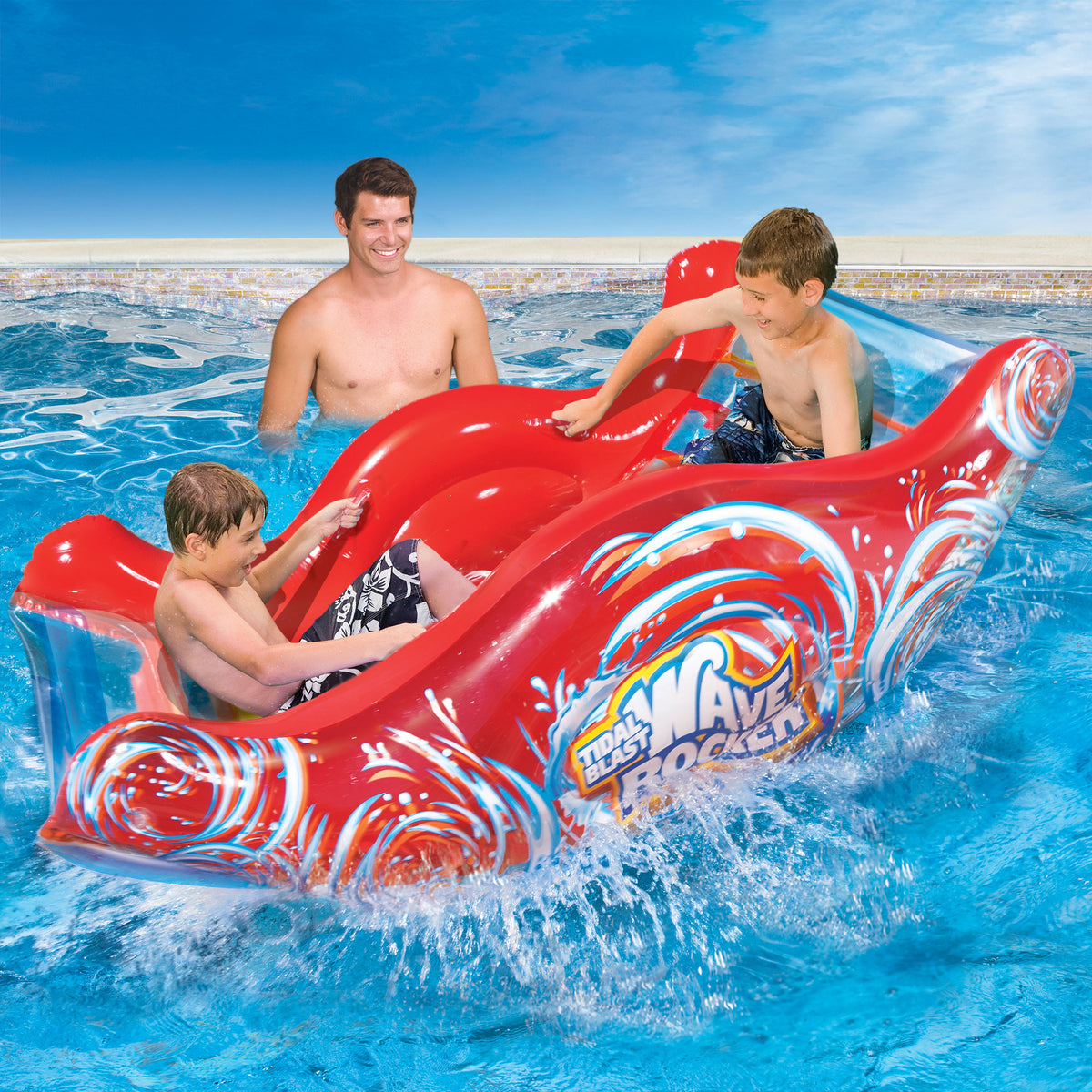 Banzai Tidal Blast Wave Rocker Inflatable 2 Person Pool Float Water Toy (Used)