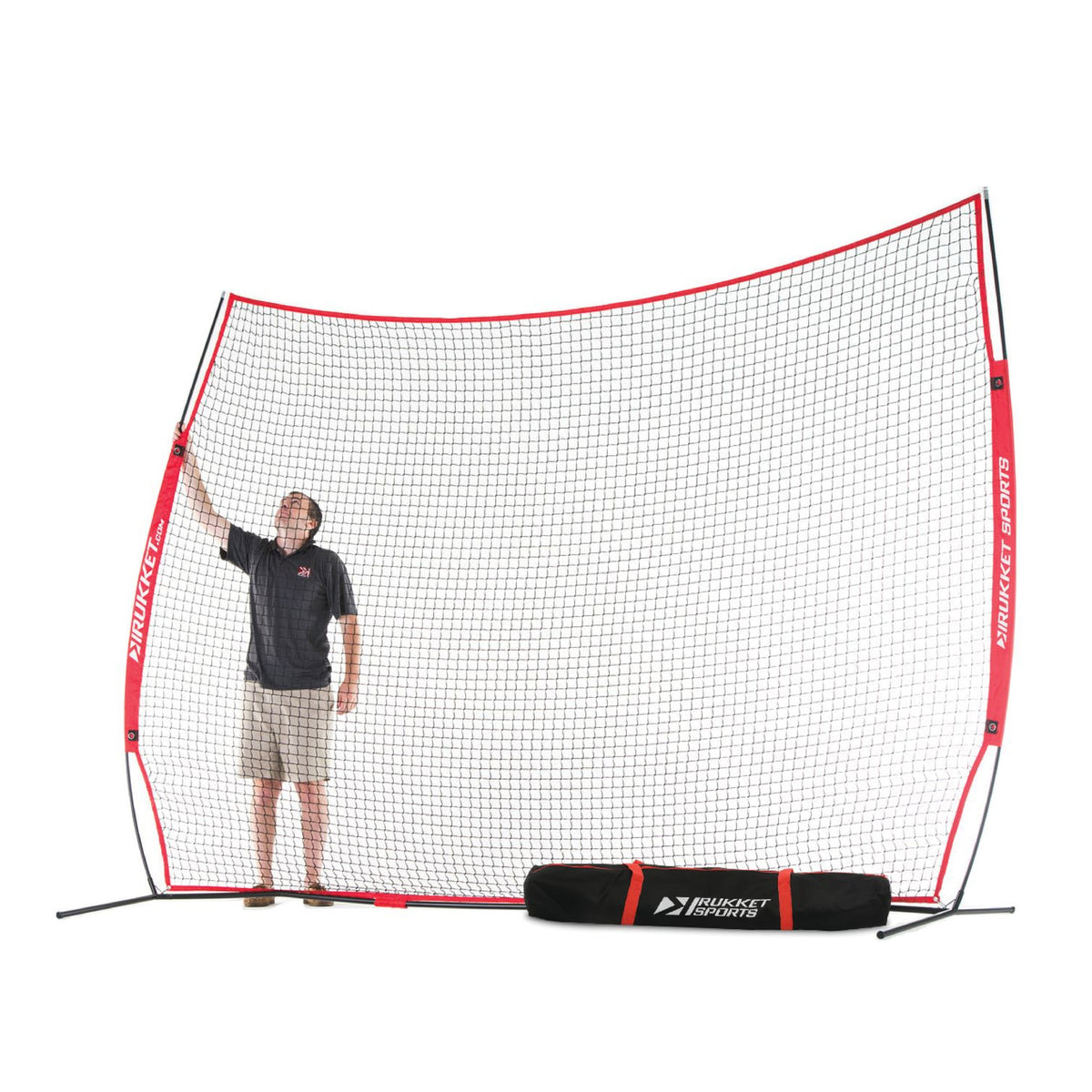 Rukket Sports Multi-Sport Barrier Protective Backstop Net, 12 x 9 Feet (Used)