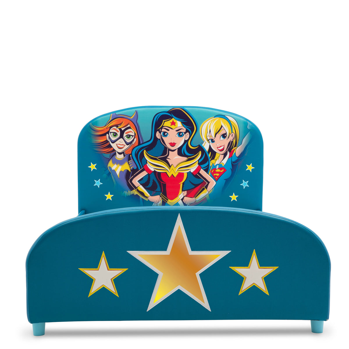 Delta Children DC Comics Super Hero Girls Upholstered Kids Twin Bed (Open Box)